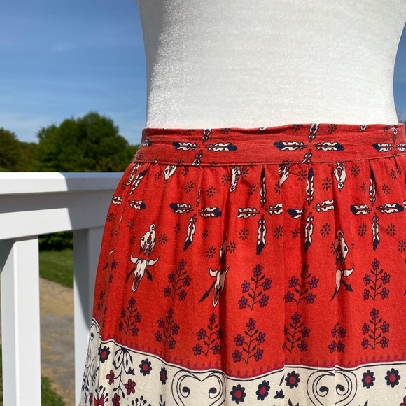 Shrinking Violet Southwestern A-Line Tiered Skirt - Picture 2 of 15